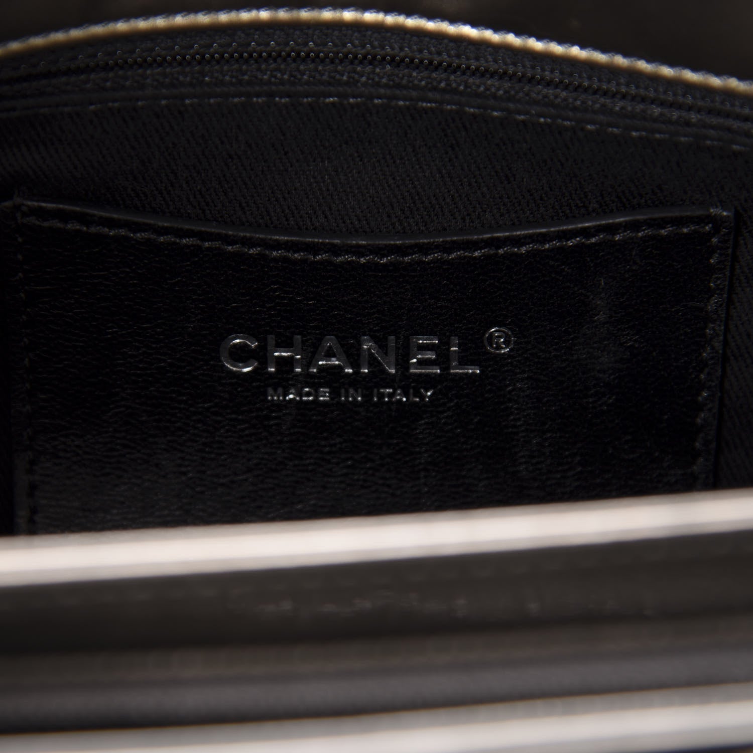 Chanel Metallic Patent Quilted Medium Just Mademoiselle Bowling Bag Silver Degrade 8 of 12
