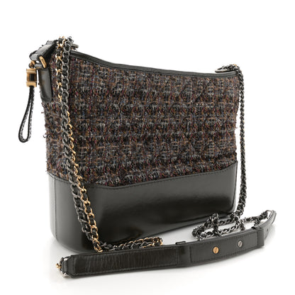 Chanel Tweed Calfskin Medium Gabrielle Hobo Brown 3 of 10