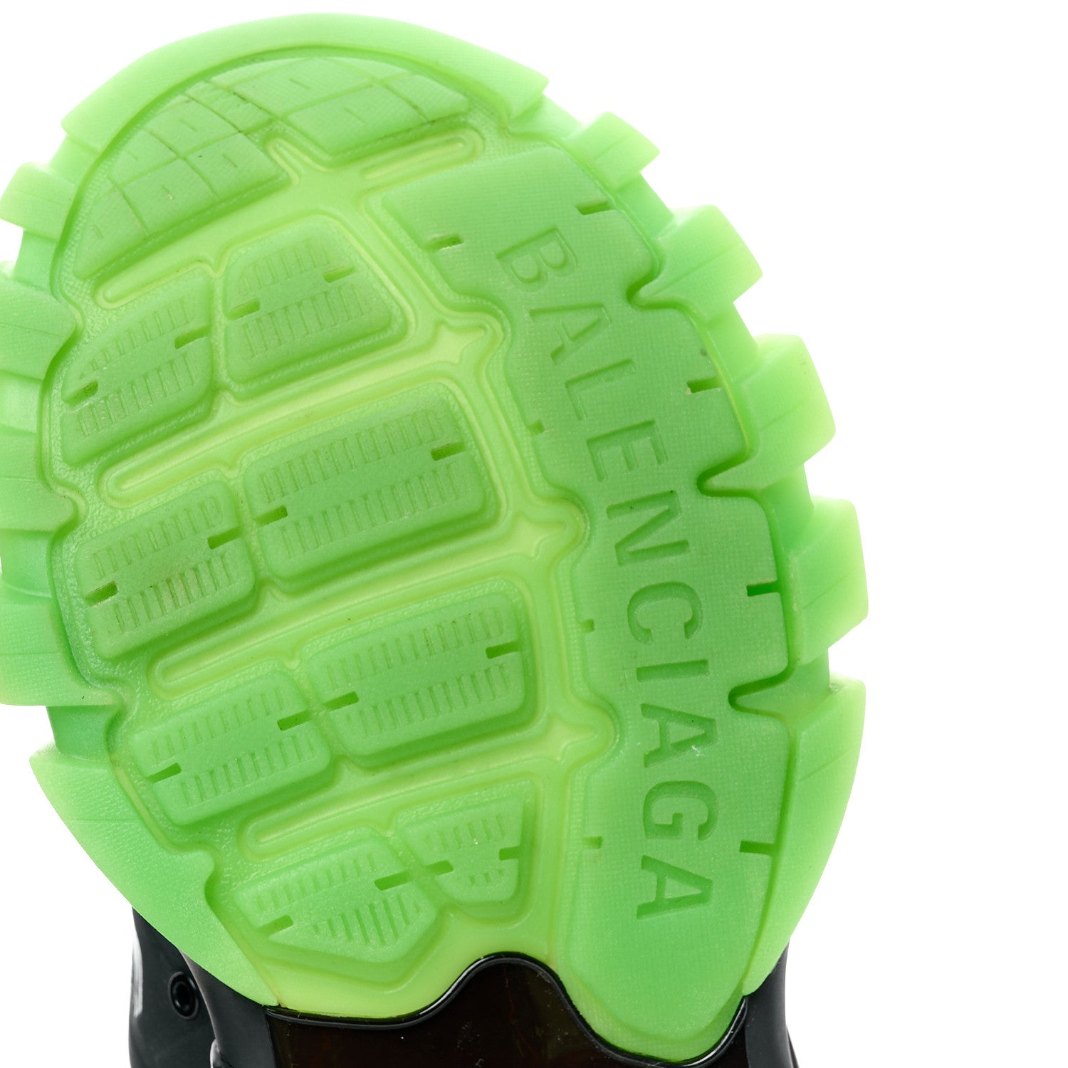 Balenciaga Mesh Nubuck Effect Fabric Glow in the Dark Womens Track Sneakers 37 Black Glow 6 of 9