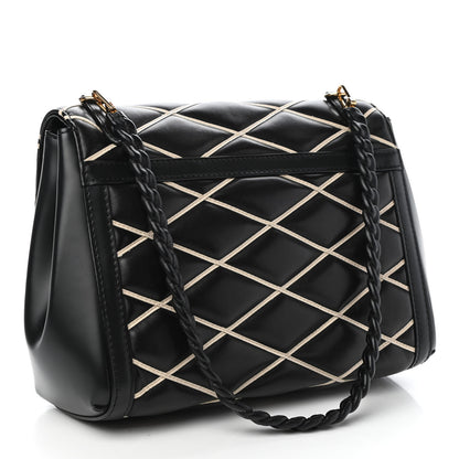 Louis Vuitton Lambskin Malletage Pochette Flap Black 3 of 9