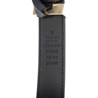 Gucci Moon Calfskin Torchon Double G 25mm Belt 105 42 Black 3 of 4