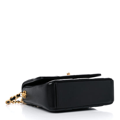 Chanel Lambskin Quilted Small Side Note Flap Black 4 of 14