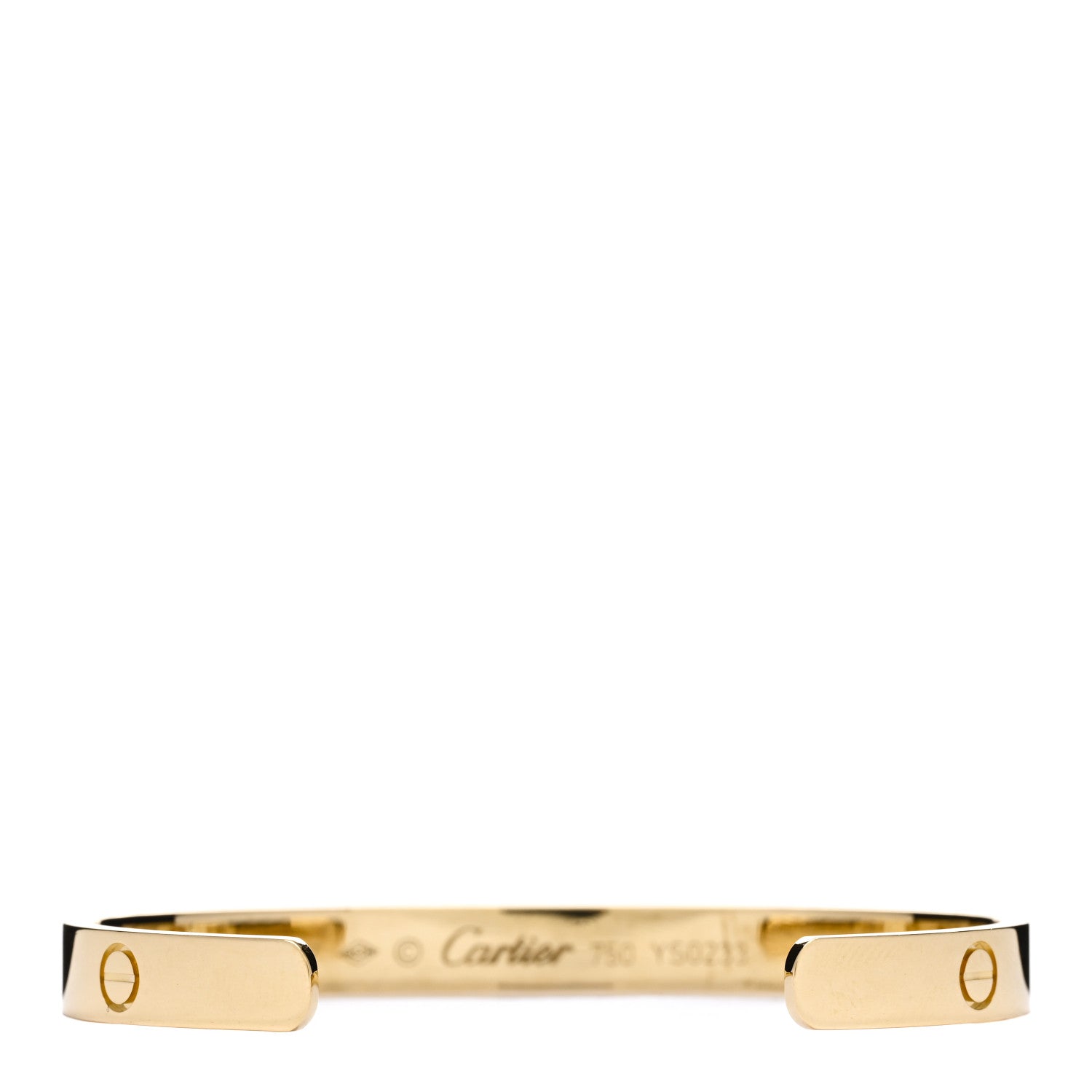 Cartier 18K Yellow Gold LOVE Cuff Bracelet 17 2 of 3
