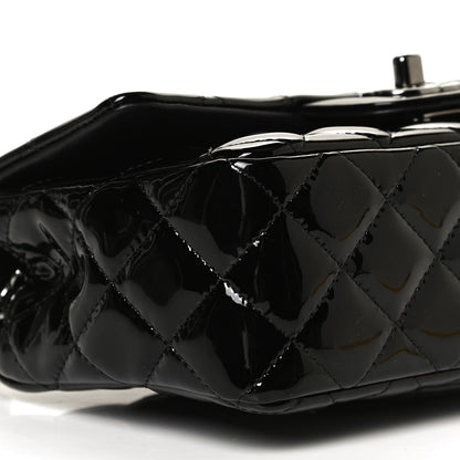 Chanel Patent Calfskin Quilted Mini Rectangular Flap Black 9 of 12