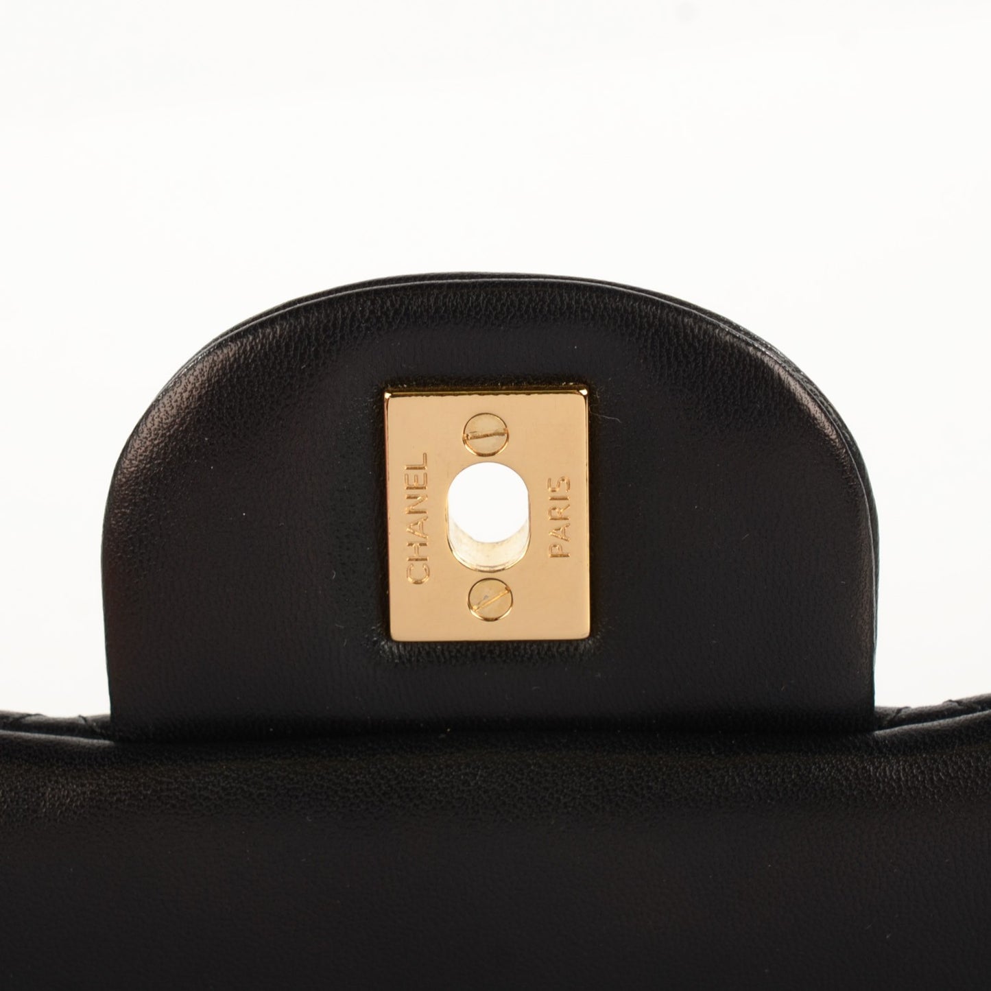 Lambskin Quilted Maxi Double Flap Black