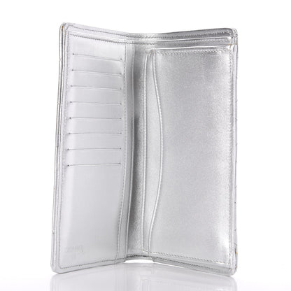 Chanel Metallic Lambskin Yen Wallet Silver 5 of 8