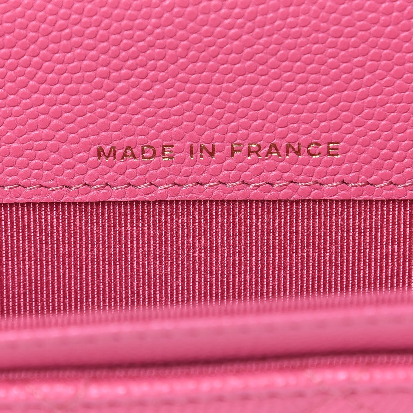 Caviar Quilted Flap Card Holder Pink