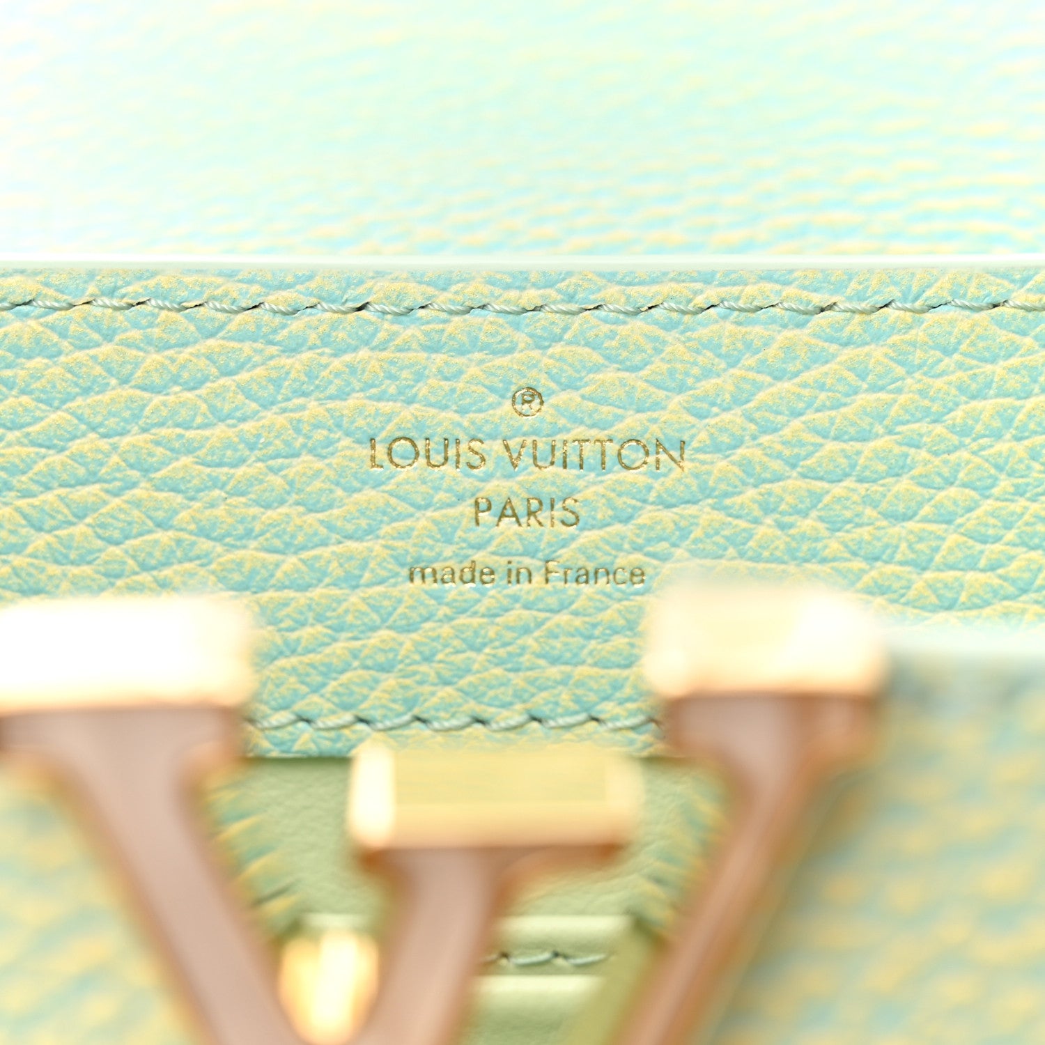 Louis Vuitton Taurillon Summer Stardust Mini Capucines Vert D'eau 6 of 10
