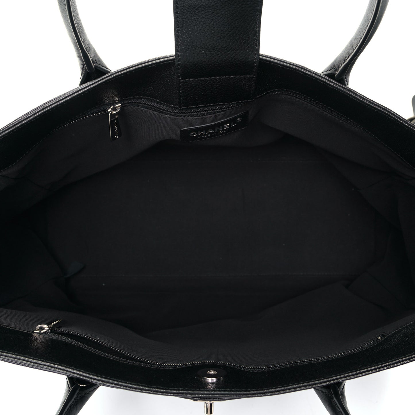Calfskin Cerf Executive Shopper Tote Black