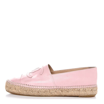 Chanel Lambskin CC Espadrilles 38 Light Pink 1 of 11