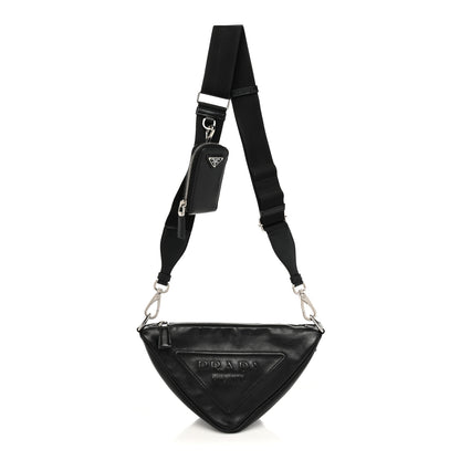 Prada Grace Lux Triangle Shoulder Bag Black 1 of 11