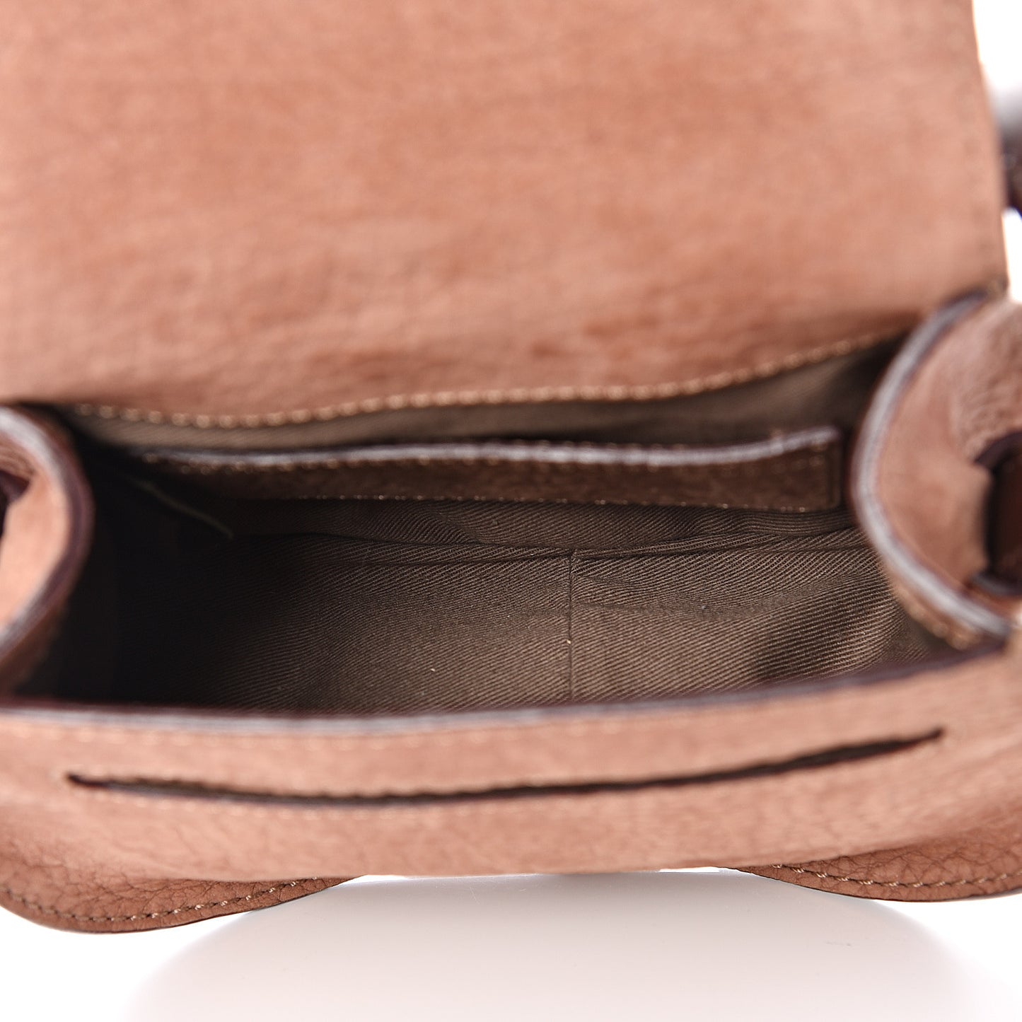 Nubuck Calfskin Mini Marcie Round Crossbody Bag Nut