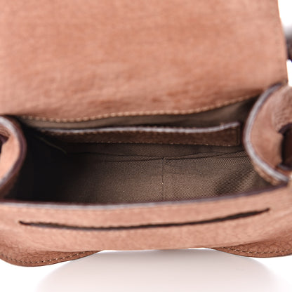 Chloe Nubuck Calfskin Mini Marcie Round Crossbody Bag Nut 4 of 12
