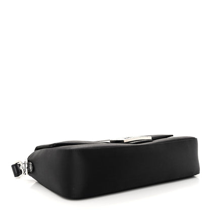 Fendi Satin Karung Crystal Baguette Black 4 of 11