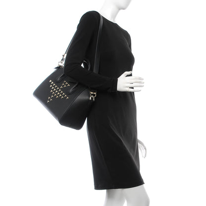 Givenchy Calfskin Triangle Studded Small Antigona Black 2 of 8