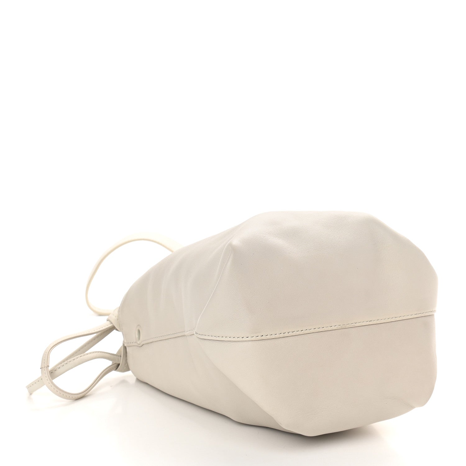 Saint Laurent Lambskin Small Teddy Bucket Bag White 5 of 11