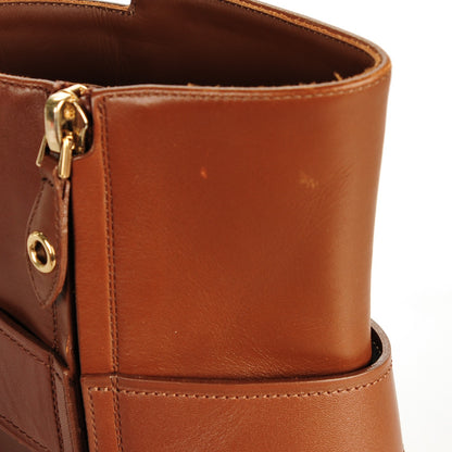 Louis Vuitton Calfskin Belted Ankle Boots 40 Brown 11 of 11