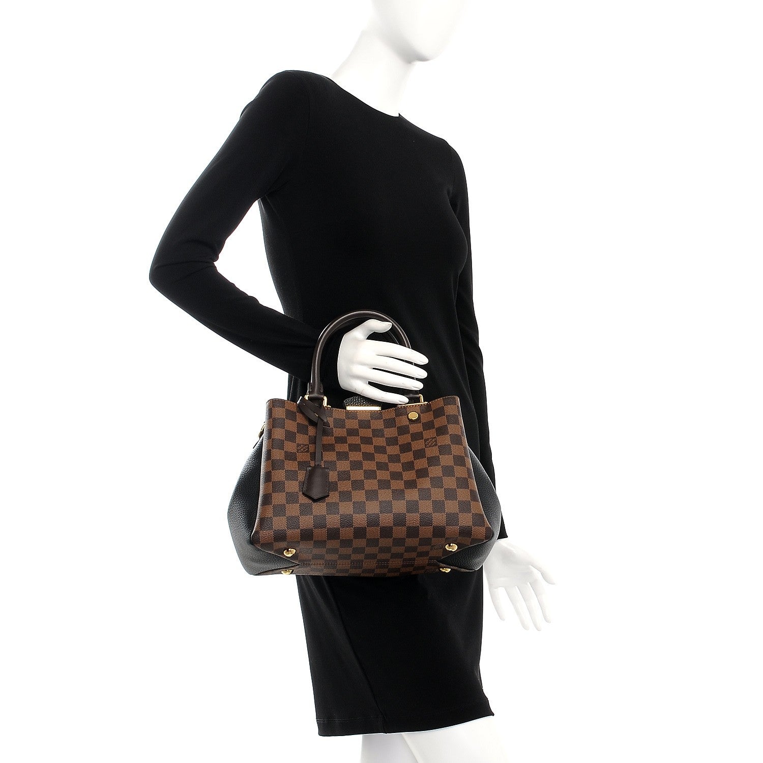 Louis Vuitton Damier Ebene Cuir Taurillon Brittany Black 3 of 10