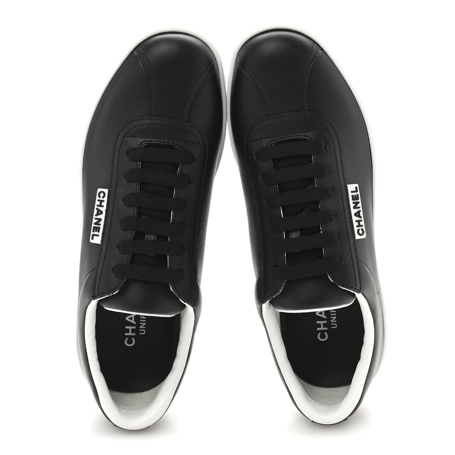 Calfskin CC Womens Sneakers 38 Black