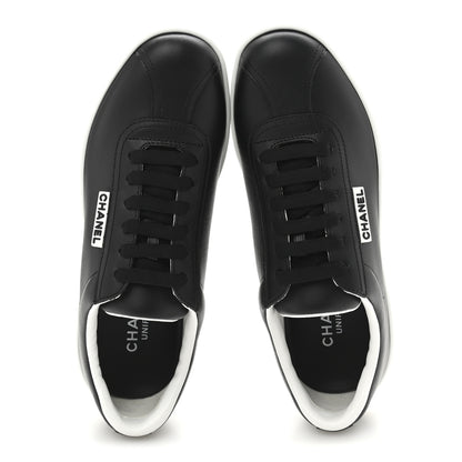 Chanel Calfskin CC Womens Sneakers 38 Black 2 of 9