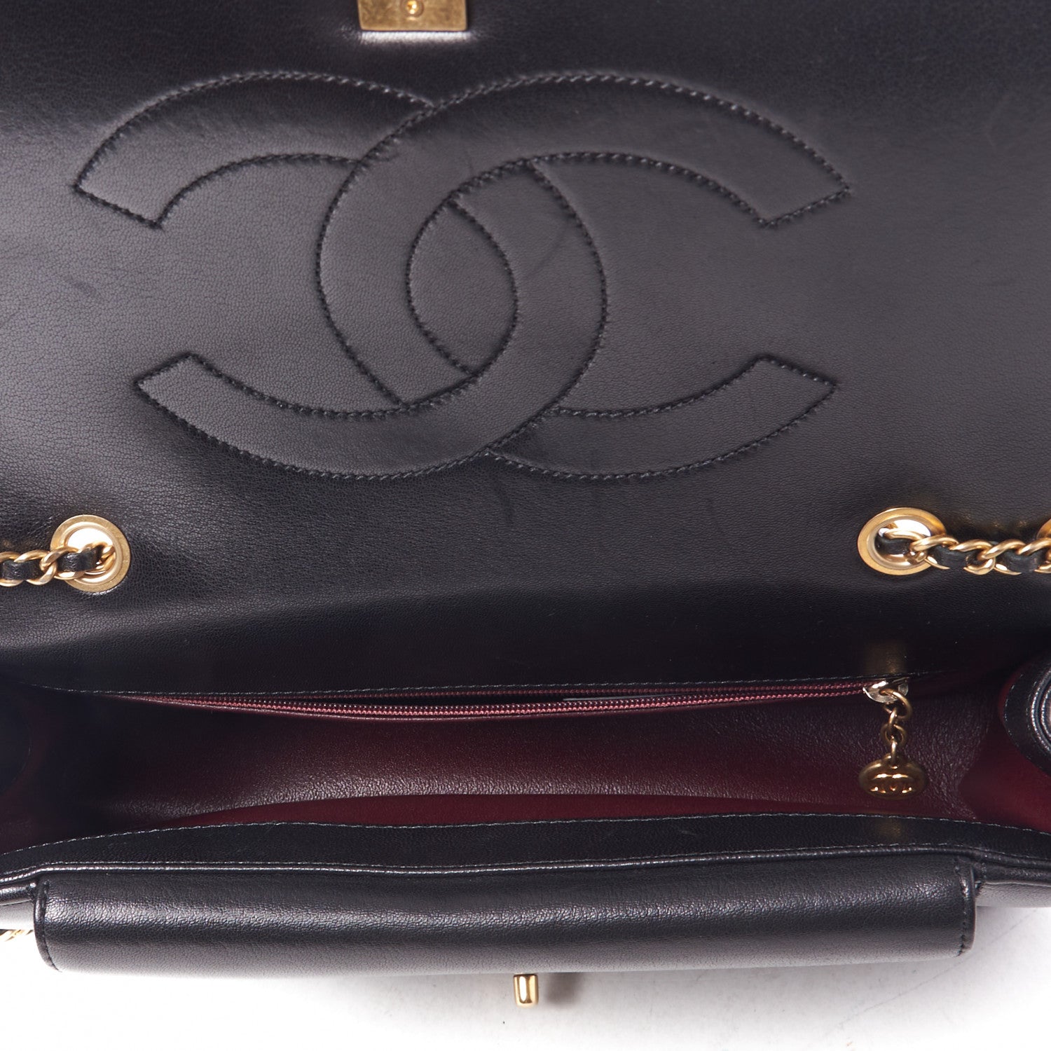 Chanel Lambskin Quilted Medium Single Flap Black 4 of 9