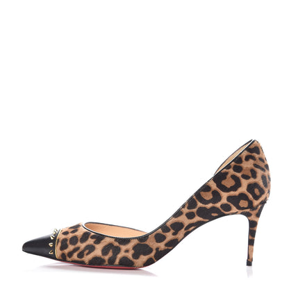 Christian Louboutin Pony Hair Leopard Culturella 70 Pumps 35.5 Brown 1 of 8