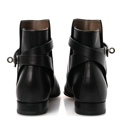 Hermes Calfskin Neo Low Boots 37 Black 6 of 12