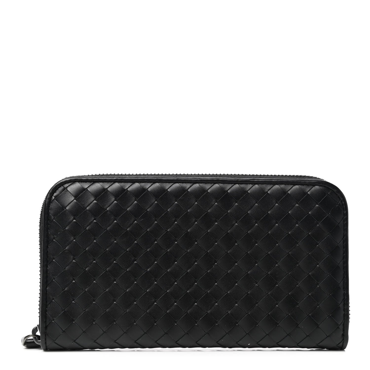 Bottega Veneta Nappa Intrecciato Zip Around Wallet Black 1 of 7