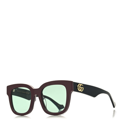 Gucci Rectangle 52mm Frame Sunglasses GG0998S Burgundy 1 of 8