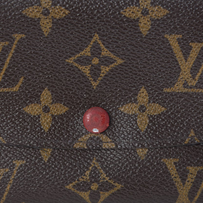 Louis Vuitton Monogram Emilie Wallet Red 14 of 15