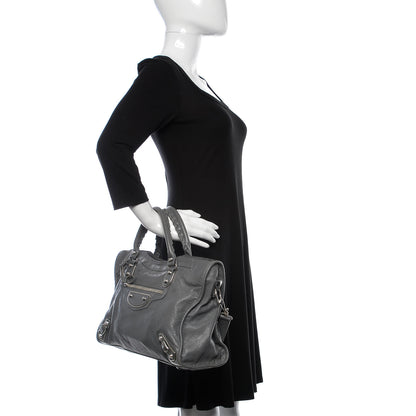 Balenciaga Chevre Silver Metallic Edge Hardware City Gris Cendre 2 of 13