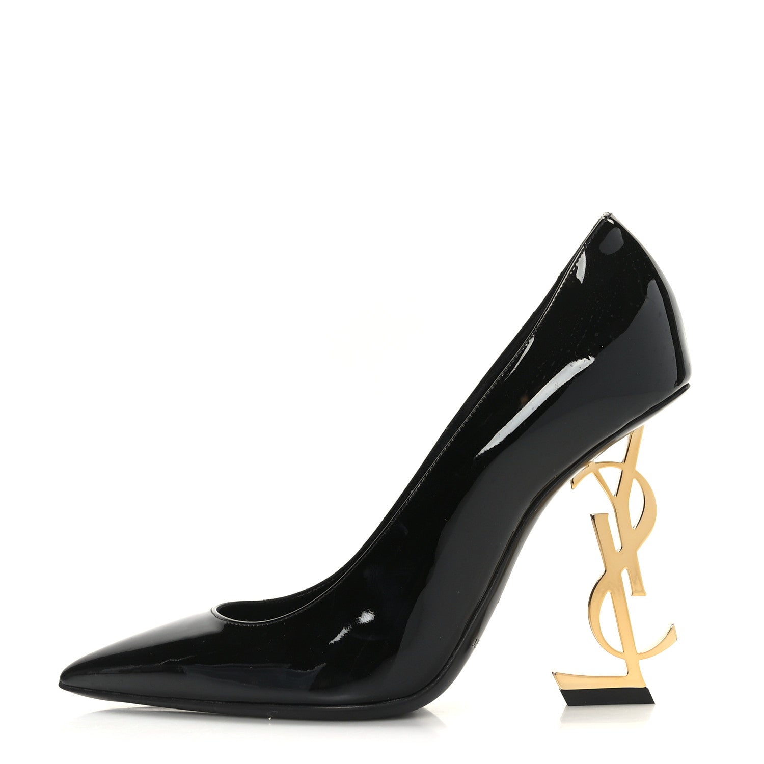 Saint Laurent Patent Opyum 110 Pumps 36.5 Black Gold 1 of 8