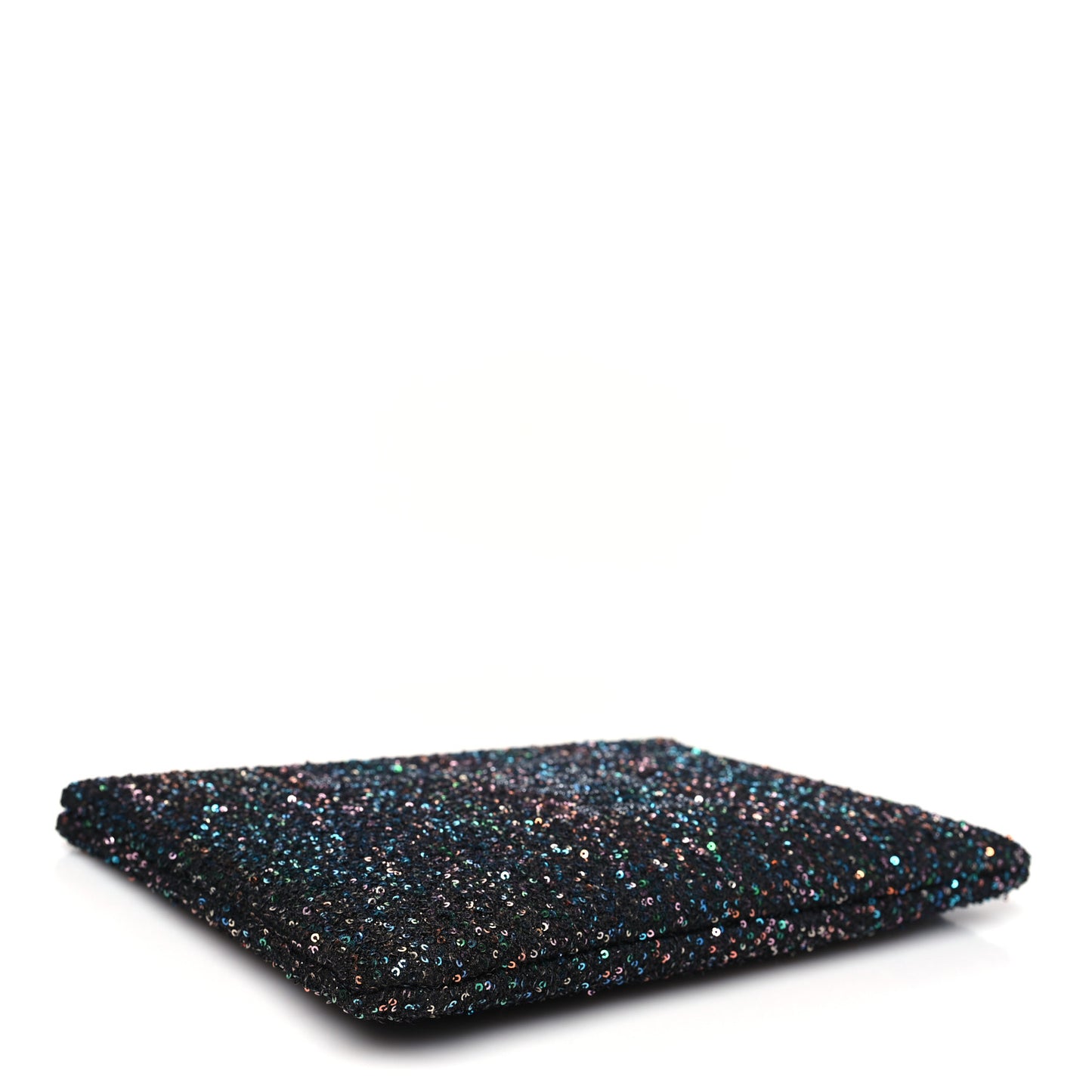 Canvas Sequin Medium Deauville Cosmetic Pouch Black