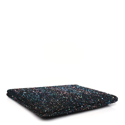 Chanel Canvas Sequin Medium Deauville Cosmetic Pouch Black 4 of 8