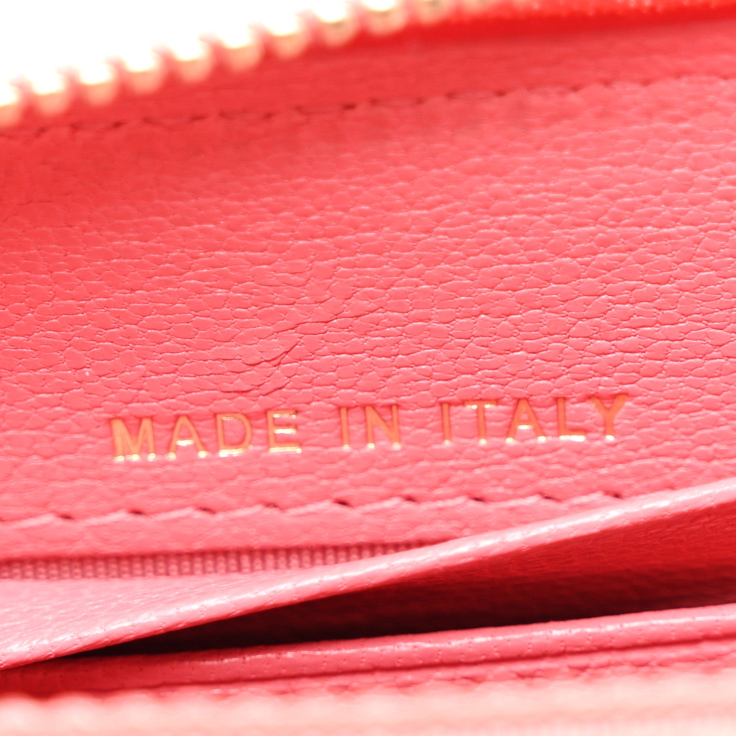 Chanel Goatskin Quilted Tri-Color In & Out Zip Around Wallet Orange Green Pink 7 of 9
