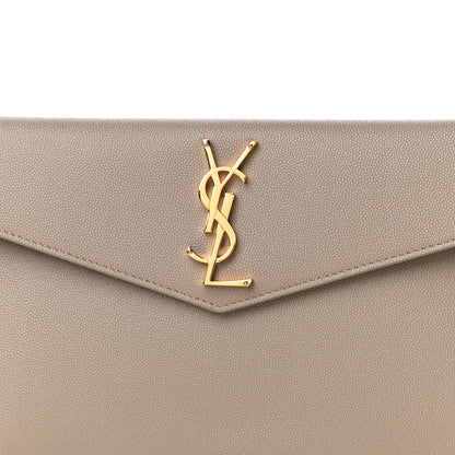 Saint Laurent Grain De Poudre Uptown Pouch Dark Beige 8 of 11