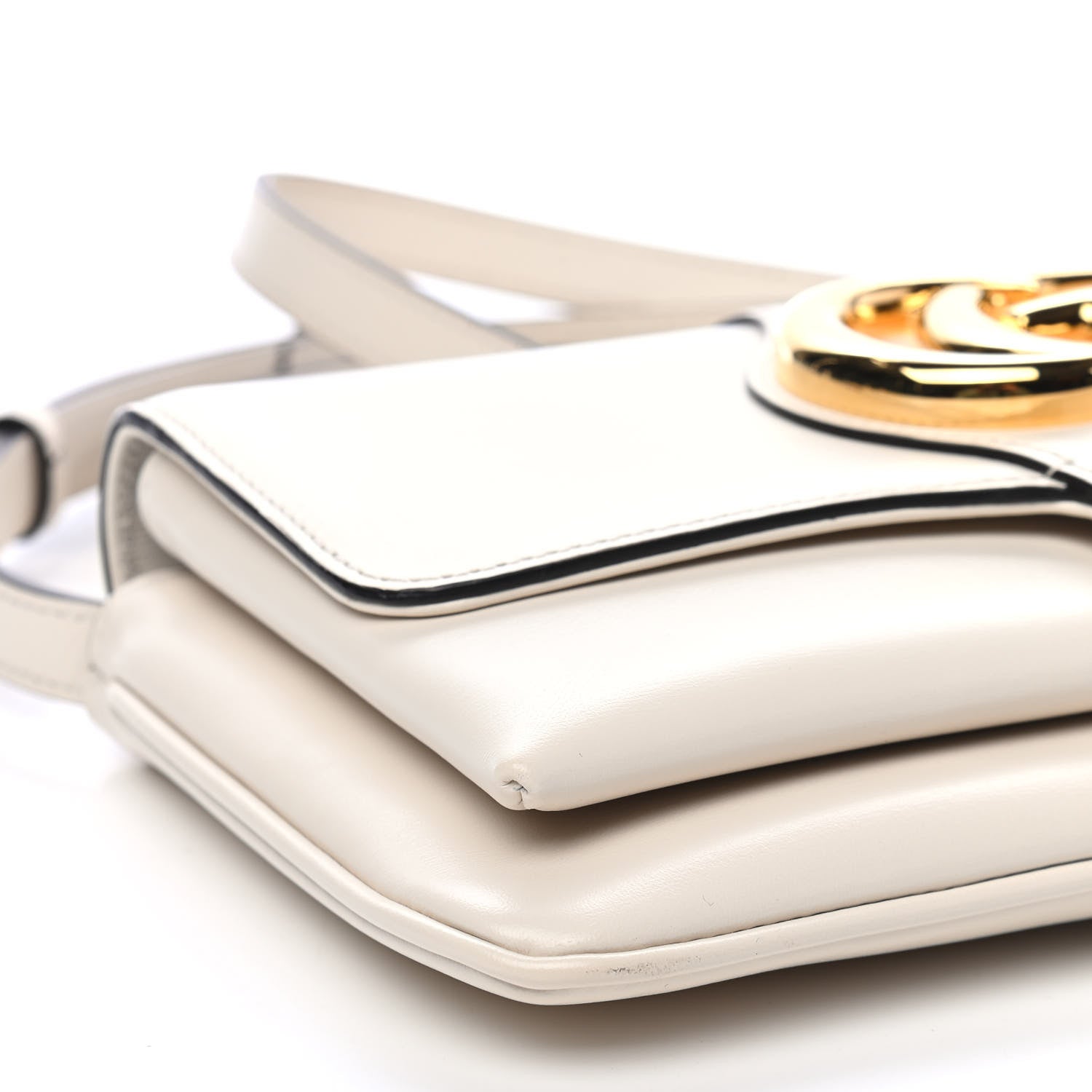 Gucci Calfskin Small Arli Flap Shoulder Bag Mystic White 8 of 9