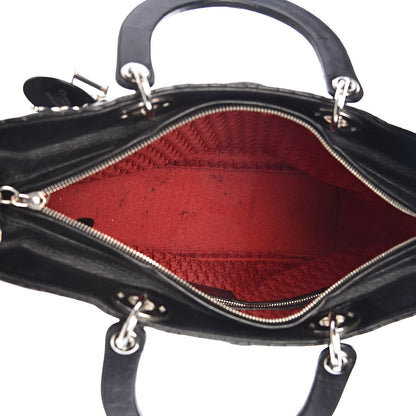 Christian Dior Lambskin Cannage Large Lady Dior Black 5 of 17