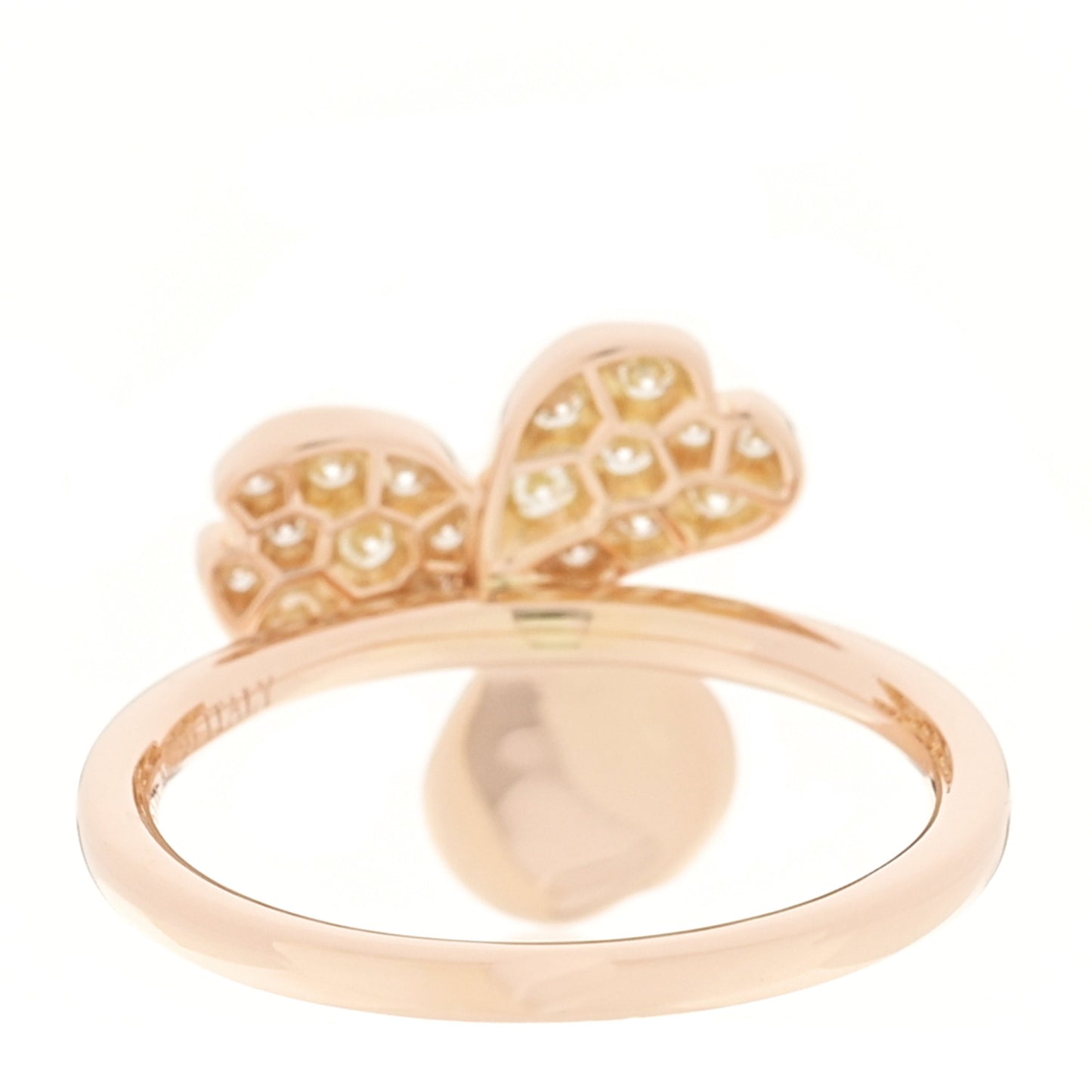 18K Rose Gold Diamond Paper Flowers Ring 47 4