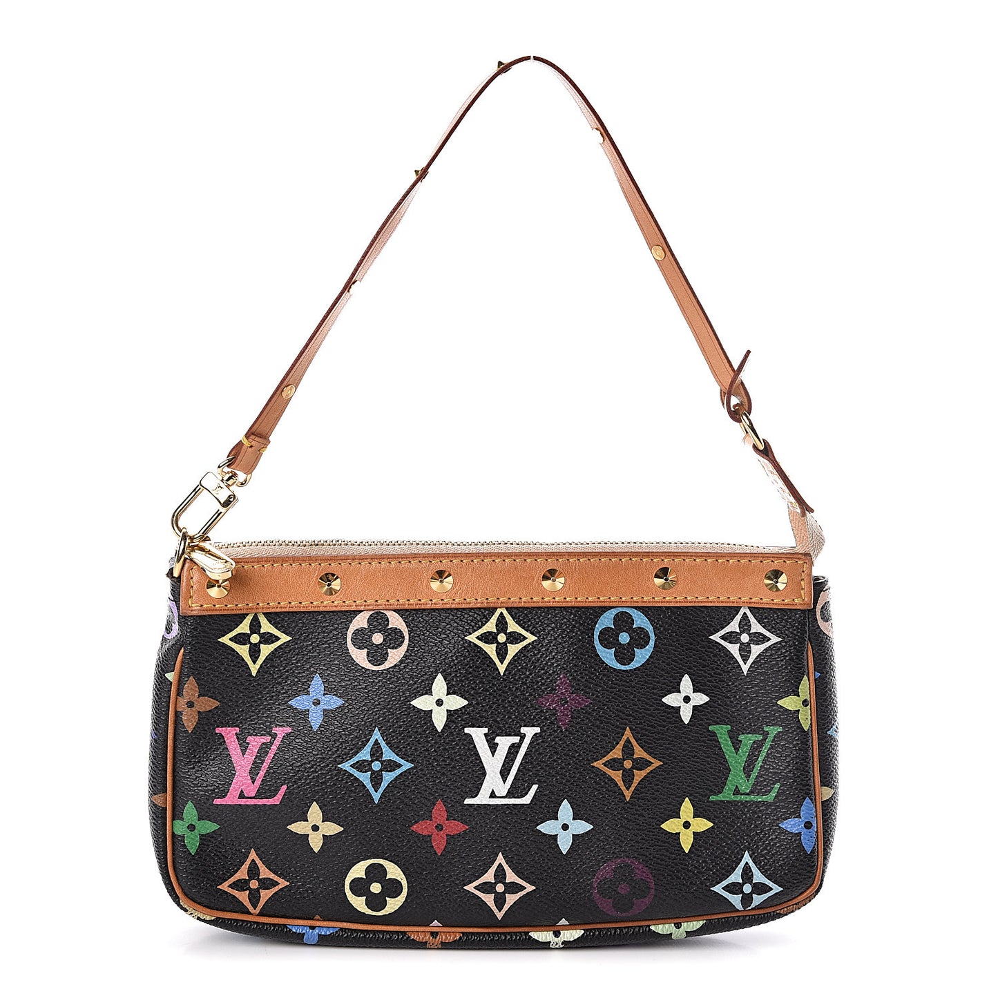 Monogram Multicolor Pochette Accessories Black