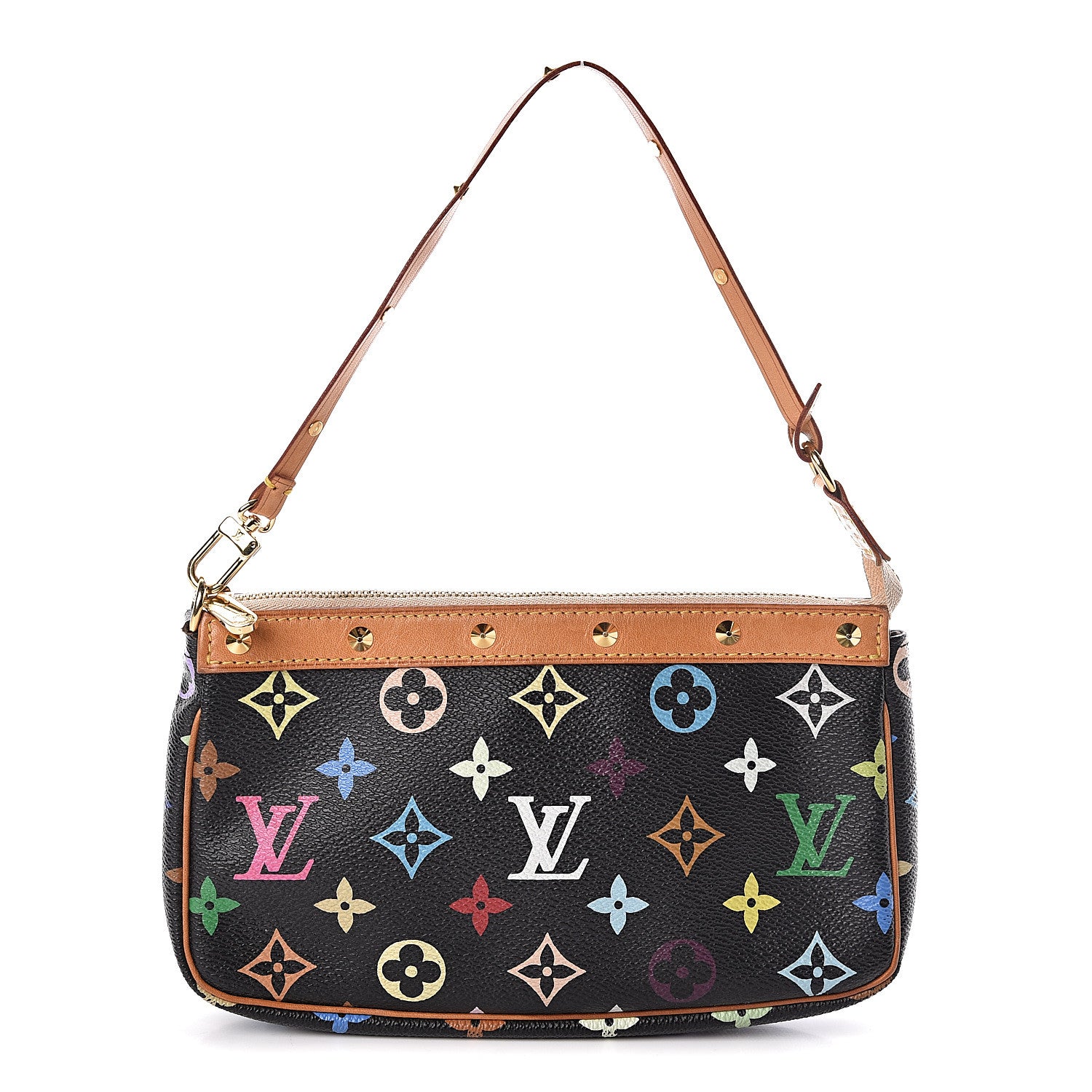 Louis Vuitton Monogram Multicolor Pochette Accessories Black 1 of 12