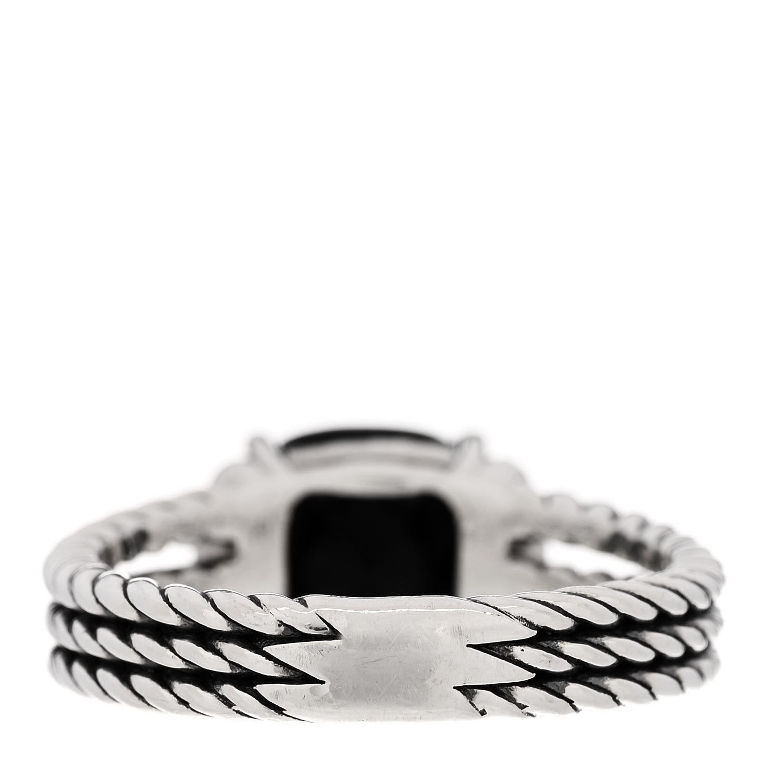 David Yurman Sterling Silver Diamond Black Onyx 10mm Petite Wheaton Ring 59 8.75 4 of 5