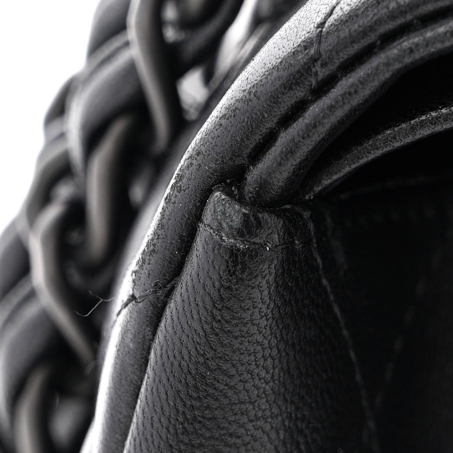 Chanel Lambskin Quilted Jumbo Double Flap So Black 12 of 15