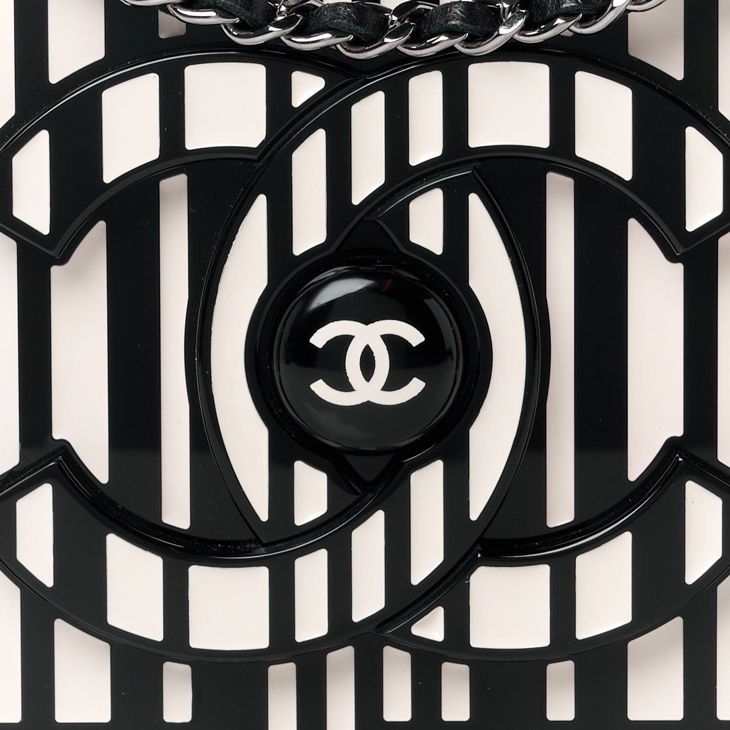 Chanel Plexiglass Barcode Boy Brick Lego Clutch Black 9 of 12