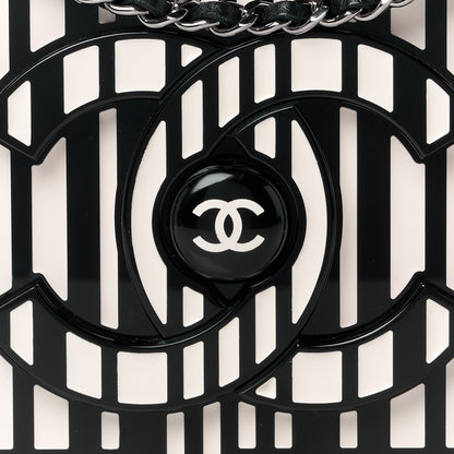 Chanel Plexiglass Barcode Boy Brick Lego Clutch Black 9 of 12