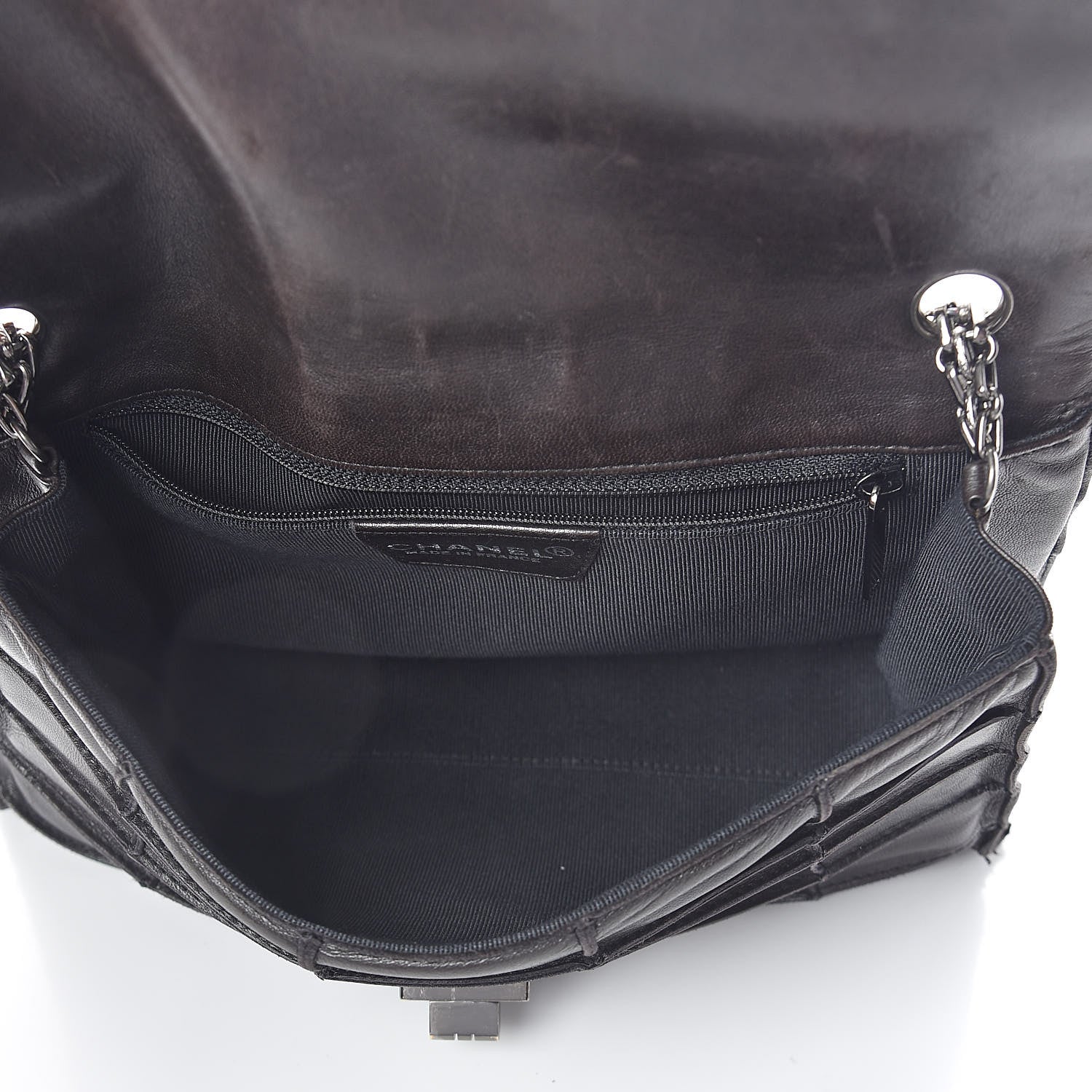 Chanel Lambskin Patchwork Medium Mademoiselle Flap Dark Brown 5 of 10