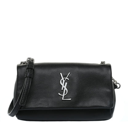 Saint Laurent Grain De Poudre Monogram Toy West Hollywood Fold-Over Bag Black 1 of 10