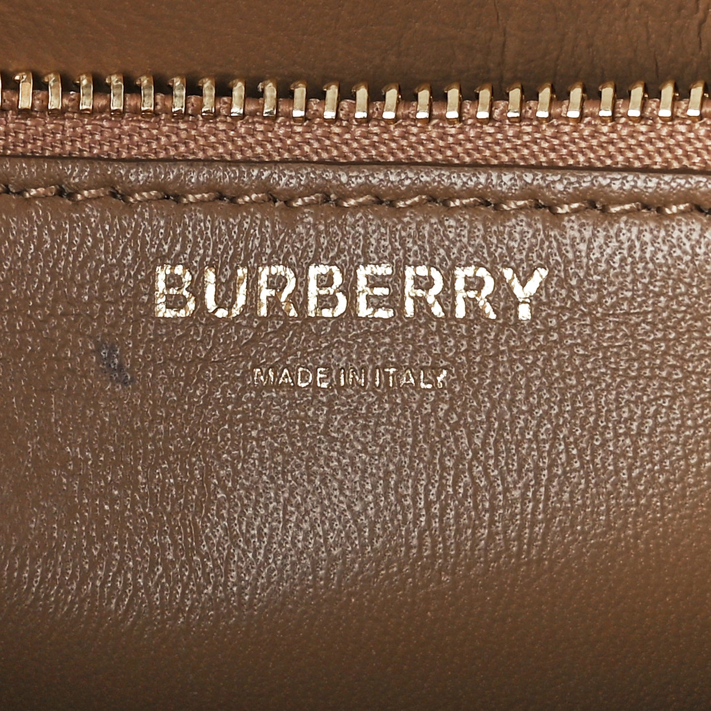Calfskin Small TB Envelope Clutch Bag Malt Brown