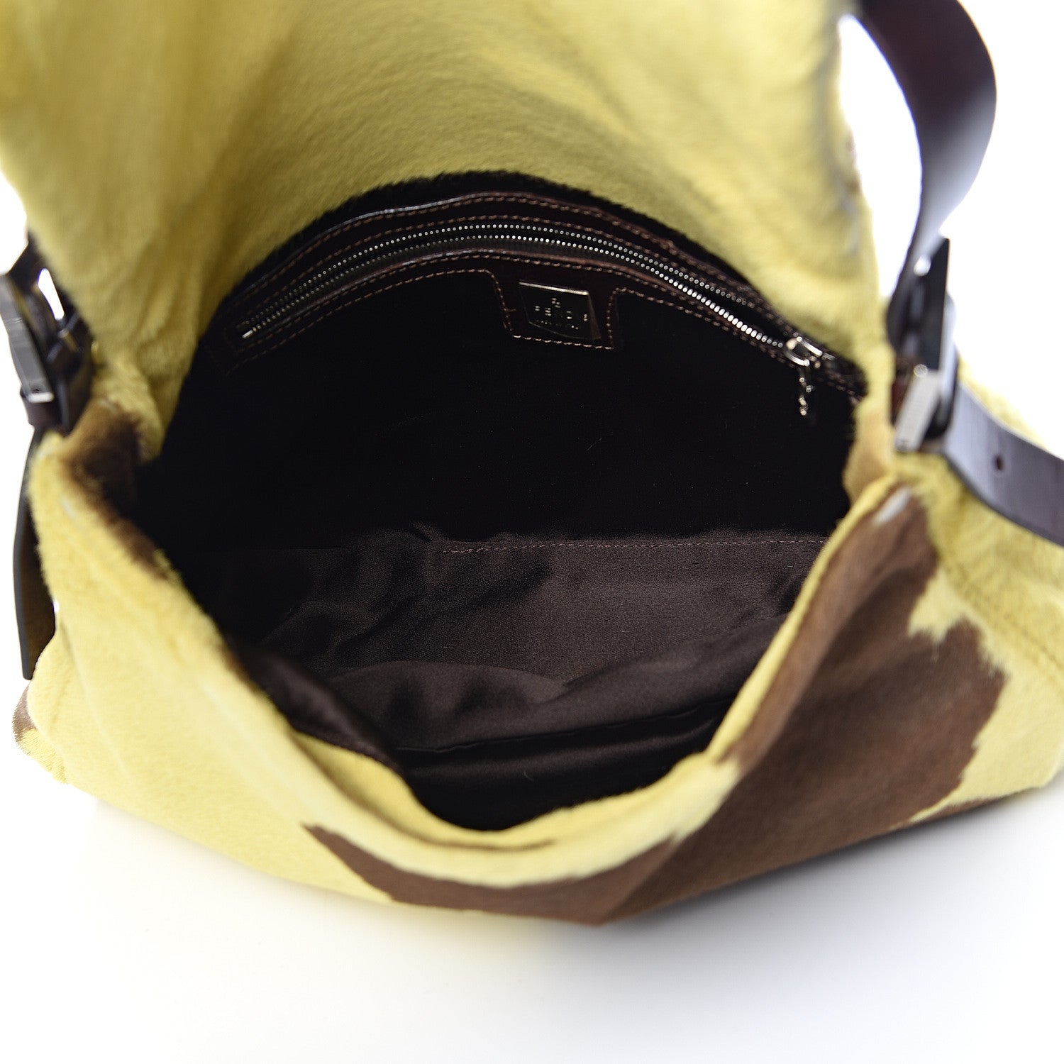 Fendi Calf Hair Mama Baguette Yellow Brown 5 of 18