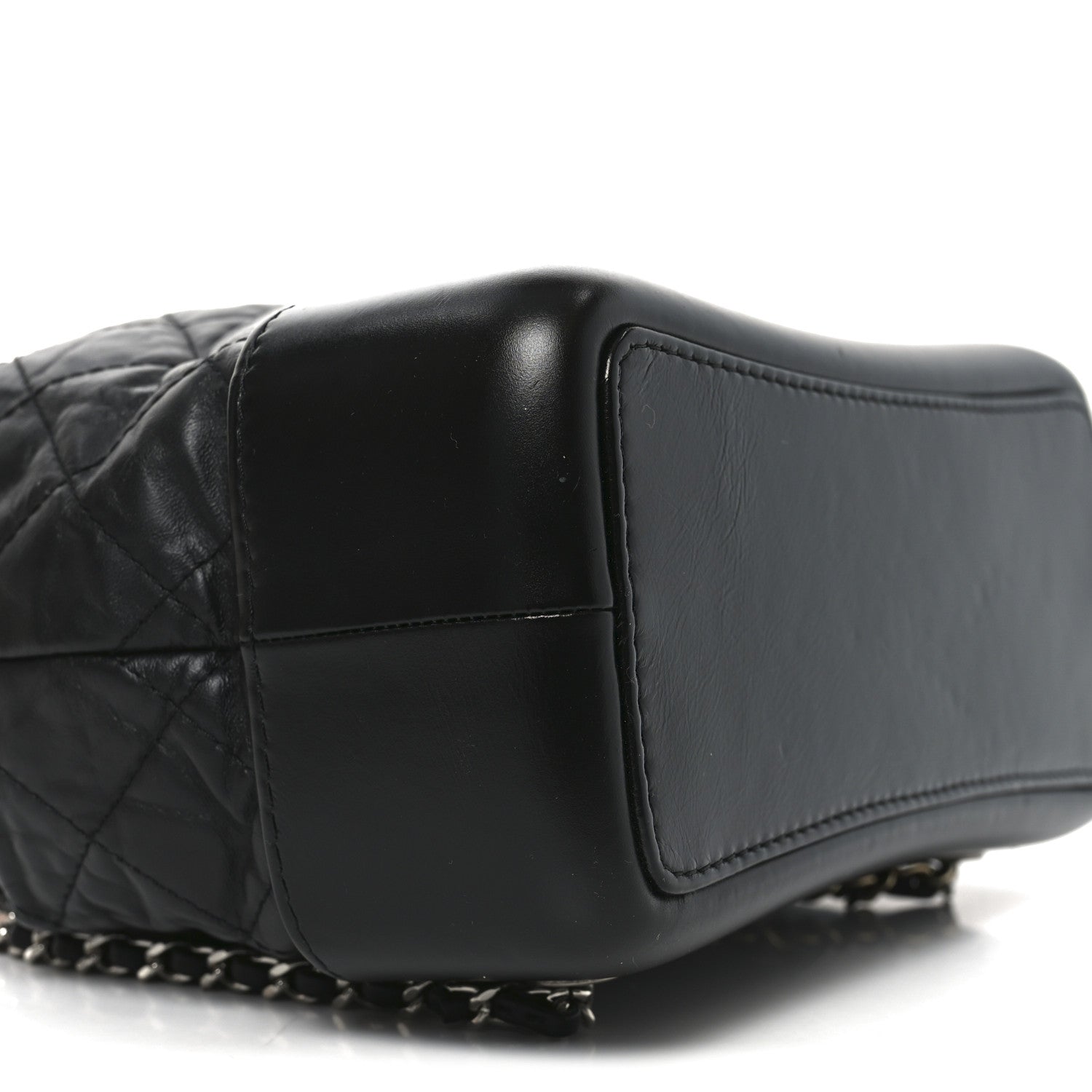Chanel Aged Calfskin Quilted Small Gabrielle Backpack Black 9 of 10